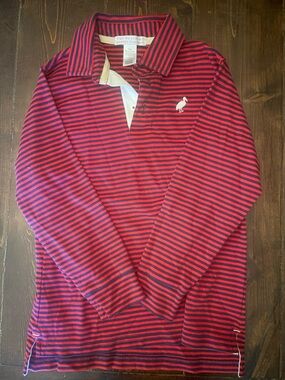 The Beaufort Bonnet Company Red and Navy Striped Top